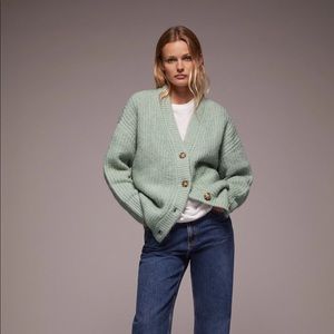 Zara - Patch Pocket Knit Jacket